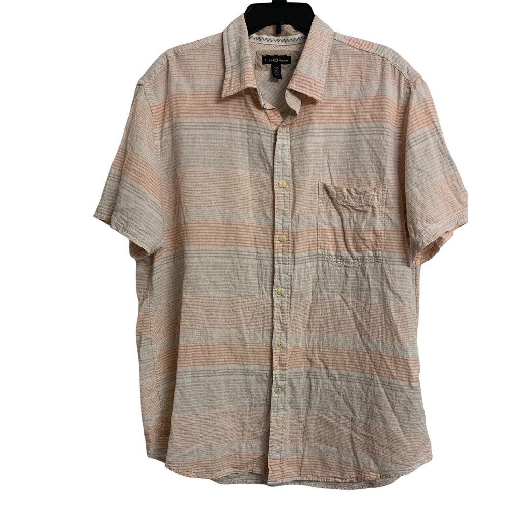 Club Room Mens XXL Linen Cotton Coastal Lightweight Shirt